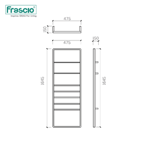 Frascio Fabricant commercial de salle de bains Porte-<span class=keywords><strong>serviettes</strong></span> chauffant électrique en acier Sèche-<span class=keywords><strong>serviettes</strong></span> - Product Image 3