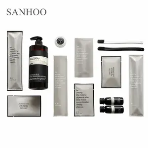 SANHOO Private Hotel Supplies Amenities Shower Gel 4 PCS Toiletries Kit African Luxury Hotel Amenities Kit