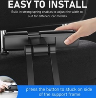 Appui-tête de voiture support de tablette siège arrière support universel de téléphone portable tablette 360 Angle de rotation réglable extensible