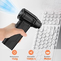 Nouveau modèle de mini ventilateur turbo violent, souffleur de poussière portable avec moteur sans balais 130 000 tr/min et lumière