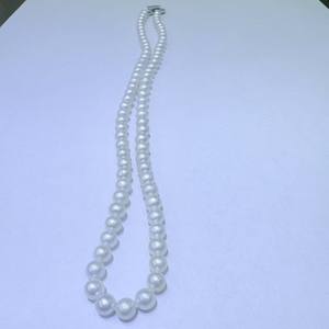 Authentic 5-5.5mm Natural Freshwater <b>Pearl</b> <b>Necklace</b> with Pure <b>Silver</b> Buckle Almost Flawless LRB Certified - Product Image 3