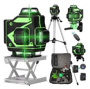 4D 16线激光水平仪高精度强光绿线声控水准仪激光水平仪