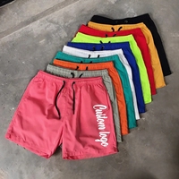 Short de bain de créateur personnalisé pour hommes Short de jogging en maille respirant à double couche avec décoration à motif de taille moyenne pour poche de téléphone