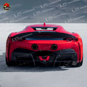 Parti <span class=keywords><strong>Auto</strong></span> di Alta Gamma per <span class=keywords><strong>Ferrari</strong></span> SF90, Upgrade allo Stile N, Labbro Anteriore e Diffusore Posteriore in Fibra di Carbonio Secca, Accessori <span class=keywords><strong>Auto</strong></span> - Product Image 5