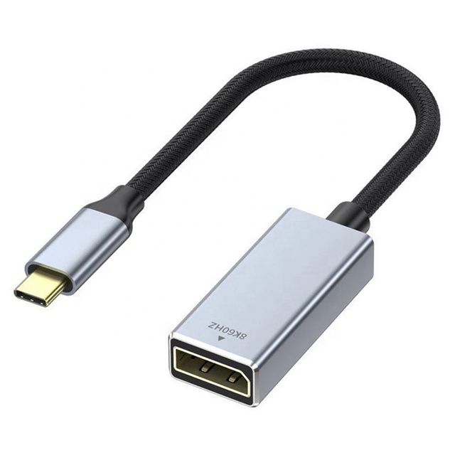 USB 3.1 Type C  USB-C Male to DP 8K 1.4 Female Video Converter Adapter for Macbook Notebook Laptop Computer