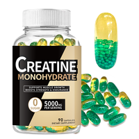 Cápsulas de gel blando de Monohidrato de Creatina de etiqueta privada para adultos tipo vitamina cápsulas de gel de creatina de aceite de pescado
