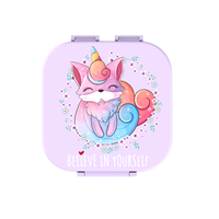 Boîte à lunch pour enfants pratique et mignonne, sans BPA, écologique, couvercle en plastique, réutilisable, compatible micro-ondes, compartiments multiples, repas nutritifs