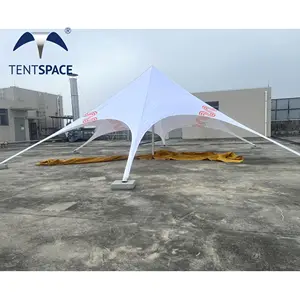 מותאם אישית במפעל אוהל כוכב גדול עם מוט יחיד פרסום אוהל גלמפינג אוהל עכביש מרקיזה חופה עם קירות צדדיים