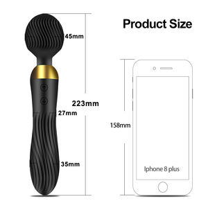 Vibratore Dildo potente 2 motori clitoride vagine stimolazione AV bacchetta vibrazione adulti prodotto giocattolo del sesso Dildo per signora - Product Image 5