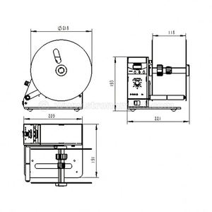 Machine de rembobinage automatique d'étiquettes, pour étiquettes d'entretien, codes-barres adhésifs, avec mandrin de rouleau, bidirectionnelle et réglable - Product Image 6