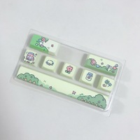 Thème mignon personnalisé ajout clé Cap huit pièces ensemble avec cinq côtés de clavier mécanique haute sublimation thermique