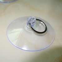 Direktlieferung ab Werk Kundenspezifische Spritzguss Umweltfreundliche Transparente PVC-Saugnapf Metallring Individuelle Farbe