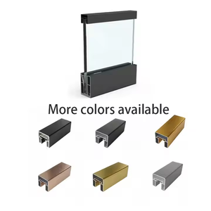 מעקה באיכות גבוהה משובחת אלומיניום מעקה זכוכית בסיס אלומיניום נירוסטה למעקה מדרגות מרפסת לשימוש בקניון - Product Image 3