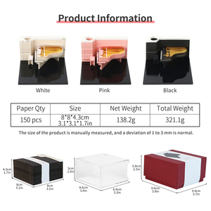 3D lịch 2026 3D <span class=keywords><strong>Memo</strong></span> Pad tay rách giấy xây dựng điêu khắc tác phẩm nghệ thuật không dính dính dính Lưu ý Cube 150 tờ <span class=keywords><strong>Memo</strong></span> Pad - Product Image 6