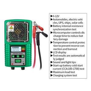 เครื่องทดสอบแบตเตอรี่รถยนต์แบบดิจิทัลใหม่6V 12V Traction DC Power <span class=keywords><strong>Load</strong></span> เริ่มต้นชาร์จ CCA Test เครื่องมือวิเคราะห์ยานยนต์ที่ดี - Product Image 4