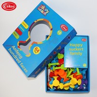 Blocs de construction en silicone à ventouse, ensemble de jouets éducatifs DIY, 64 pièces, sans BPA, thème animaux et nature, qualité alimentaire, pour bain sensoriel