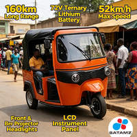 Tricycle auto-rickshaw populaire 2026 avec configuration de sièges à double rangée, confortable, approvisionnement direct usine
