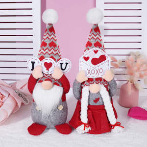Gesichtslose Gnome-Plüschpuppe Buffalo-Platte nordische Gnome-Land-Gottespuppe Halloween Weihnachten Valentinsgeschenke Valentinstag Dekor - Product Image 3