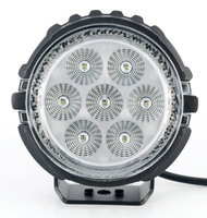 Projecteur de travail LED 35W, rond de 4,16 pouces, faisceau spot blanc ambre, IP67, 10-30V DC, 2853lm, pour camion, SUV, tout-terrain, conduite, 12V 24V, jaune