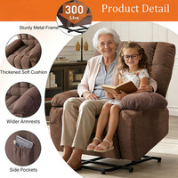 Canapé électrique moderne pour personnes âgées, fauteuil inclinable motorisé avec tissu doux, meubles de salon pour usage domestique