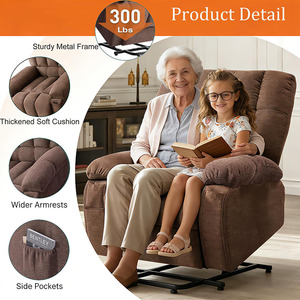 Sofá <span class=keywords><strong>Eléctrico</strong></span> <span class=keywords><strong>Reclinable</strong></span> de Estilo Moderno <span class=keywords><strong>para</strong></span> Personas Mayores, <span class=keywords><strong>Sillón</strong></span> <span class=keywords><strong>Reclinable</strong></span> con Tela de Diseño Suave, Muebles de Sala de Estar <span class=keywords><strong>para</strong></span> Uso Doméstico - Product Image 4