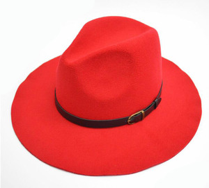 <span class=keywords><strong>Chapeau</strong></span> Fedora en feutre de laine souple pour <span class=keywords><strong>femme</strong></span> avec boucle de ceinture, idéal pour la plage et l'église, en gros, le moins cher, en stock - Product Image 6