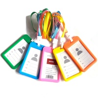 Porte-carte d'identité en plastique rigide avec cordon, personnalisé avec logo couleur, imprimé par sublimation, pour employés, étudiants, etc.