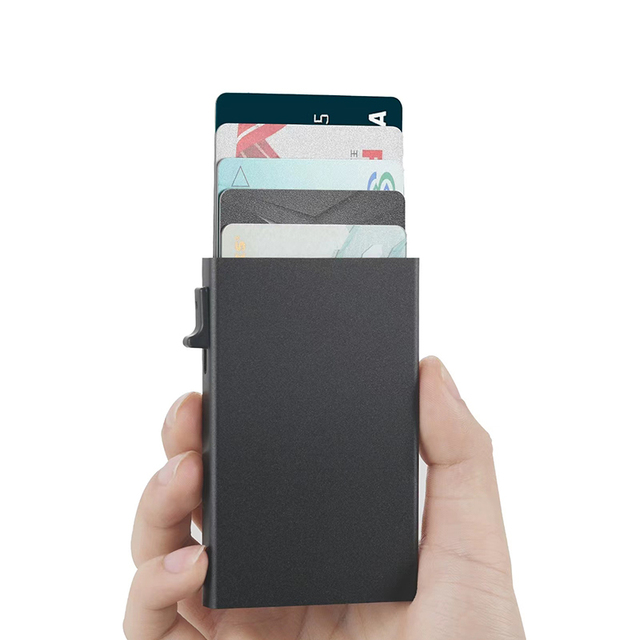 Wholesale XZ Vintage Automatic -up RFID Wallet with Credit Card Holder 3 in Size Multi-Function Manufactured From Aluminum