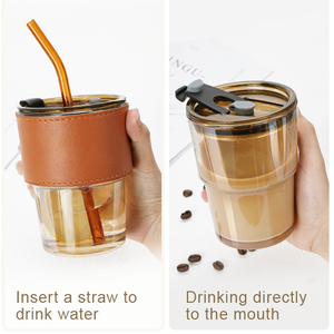 Tumbler Personalizzato da 400ml con Cannuccia, Tazza Classica per Uso Quotidiano, <span class=keywords><strong>Caffè</strong></span> e Acqua, Isolamento Termico per Tè e Birra - Product Image 4