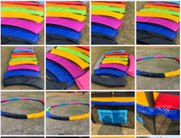 Cubierta de resorte de trampolín de 12FT/14FT/15FT, almohadilla de trampolín de ajuste Universal súper gruesa, reemplazo impermeable y resistente a los rayos UV JY