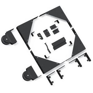 Kit de Herrajes para Puerta Corredera, Soportes de Esquina de Aluminio, Rodillos de 1.5-2 Pulgadas, Anti-Deformación - Product Image 2