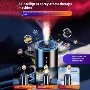 Diffuseur Intelligent d'Arômes <span class=keywords><strong>de</strong></span> <span class=keywords><strong>Voiture</strong></span> en Métal avec Éclairage Ambiant pour Éliminer les Odeurs et Démarrer/Arrêter la Diffusion <span class=keywords><strong>de</strong></span> Parfum - Product Image 2