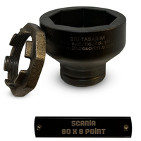 Llave de Vaso para Tuercas de Eje de Servicio Pesado para Camión Scania 80x8 Puntos, Accionamiento de 3/4\"
