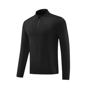 Maglia Sportiva a Maniche Lunghe in Poliestere con Fodera in Pile, Asciugatura Rapida, Mezza Zip e Collo Alto per <span class=keywords><strong>Uomo</strong></span>, Ideale per Corsa e Fitness - Product Image 4