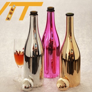 <span class=keywords><strong>Botella</strong></span> de Champán Dorada al por Mayor, de Vidrio de 75 cl, con Acabado Electrochapado Rosa Champán - Product Image 2