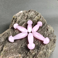 Outil Gua Sha pour les yeux et le visage en quartz rose et jade, personnalisable OEM ODM, avec composants métalliques pour le massage du corps et du visage