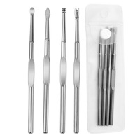 Pousse-cuticules double extrémité en acier inoxydable pour manucure, modèle 827, fabricant du Guangdong, emballage nu, stock disponible