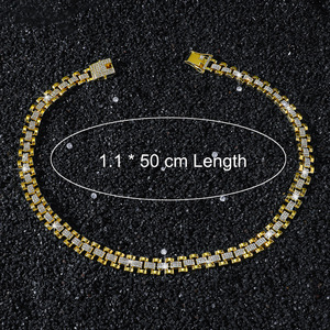 Nuevo Collar de Cadena Geométrica Estilo Hiphop Personalizado, Cadena Cubana, Collares de Aleación Chapados en Oro para Hombre, Joyería de Moda al por Mayor - Product Image 5