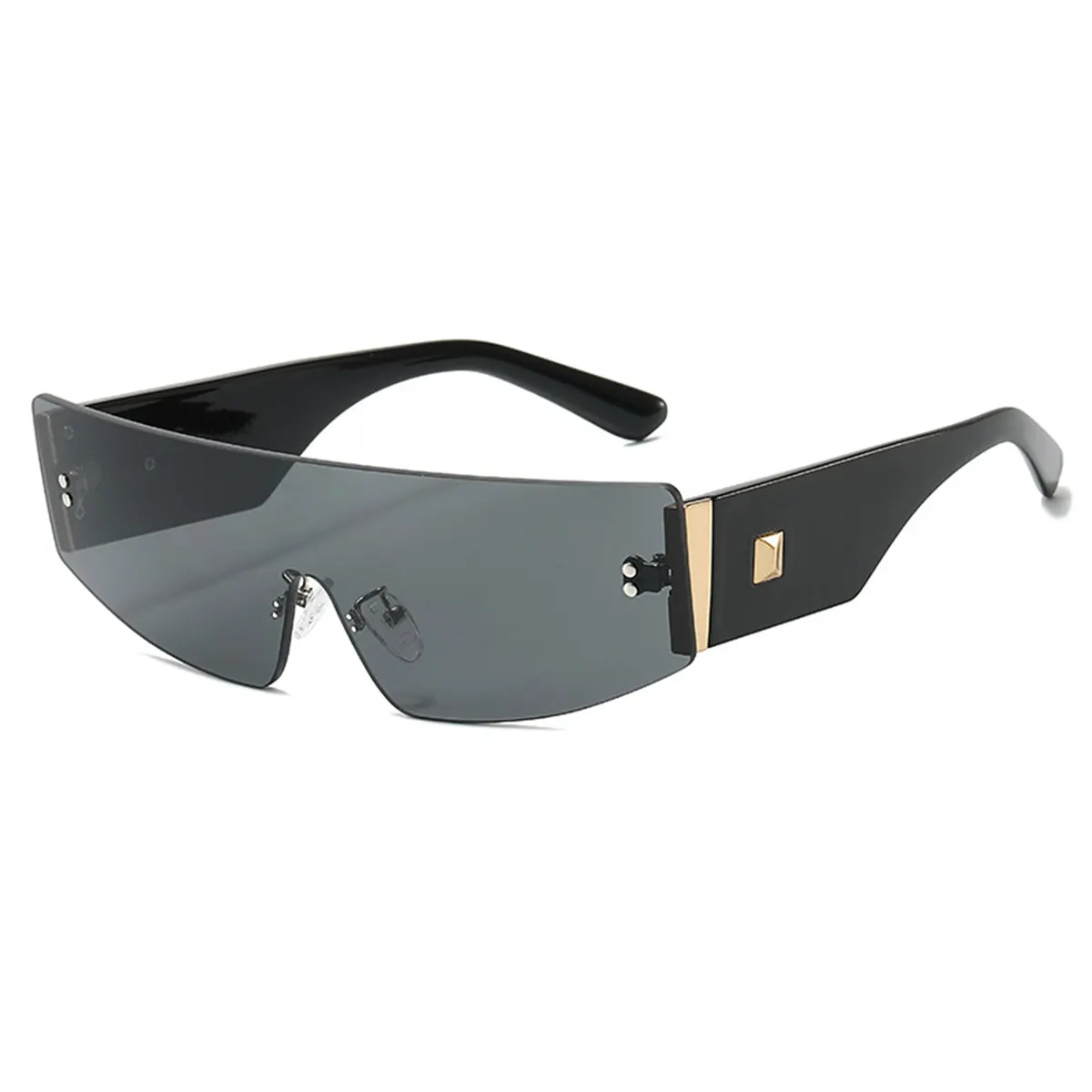 نظارات شمسية للرجال علامة تجارية فاخرة نظارات مصممة بدون إطار للنساء أنيقة ظلال متدرجة UV400 BU3911