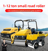 Compacteur vibrant mini 1 tonne, 2 tonnes, 3 tonnes, rouleau compresseur d'asphalte à double tambour, rouleau compresseur routier