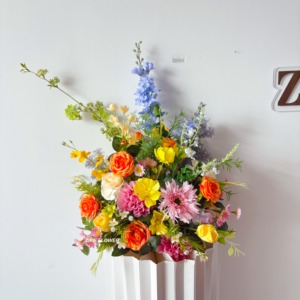 Arche florale colorée <span class=keywords><strong>pour</strong></span> l'entrée <span class=keywords><strong>de</strong></span> mariage, décoration autoportante, arche <span class=keywords><strong>de</strong></span> fleurs artificielles complètes, arbre <span class=keywords><strong>de</strong></span> fleurs d'hortensia, fleurs d'angle - Product Image 6