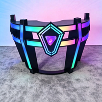 Support de Scène DJ LED Portable en Métal Coloré avec Logo Personnalisé, Support d'Ordinateur Portable pour Boîte de Nuit, Bar, Fête