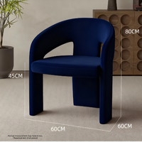 Fauteuil d'appoint moderne minimaliste nordique de luxe personnalisé, confortable, rembourré en velours, pour la maison, le bureau, le salon
