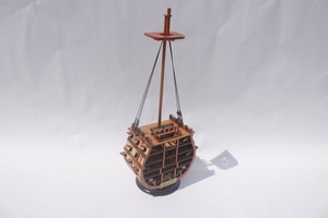 เรือรบโบราณ GIA NHIEN HMS VICTORY ANCHOR (ครึ่งเสาธง) แบบจำลองกายวิภาคศาสตร์เรือรบ งานฝีมือไม้ทาสีด้วยมือ สำหรับตกแต่งผนังบ้าน - Product Image 2