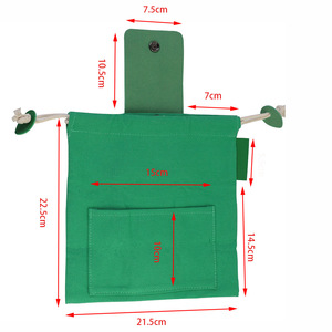 กระเป๋าผ้าใบสำหรับเก็บของสีเขียวทรงลูกบาศก์ กระเป๋าใส่อุปกรณ์คาดเอวสำหรับตั้งแคมป์ เก็บผลไม้ ใช้ในสวน - Product Image 4