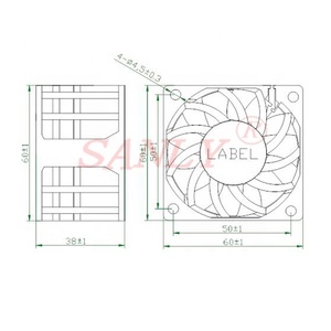 6038 12V 24V đôi bóng mang dòng chảy hướng trục người hâm mộ 6000 vòng/phút tốc độ cao xả công nghiệp Fan 2pin không thấm nước DC Quạt làm mát - Product Image 3
