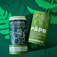 Emballage de papier élégant vert de tube de papier spécial rigide de bâton de déodorant de style frais