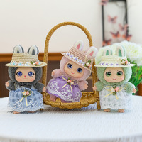 Porte-clés Lapin en Vinyle Kawaii Adorable, Pendentif Sac à Dos en Silicone Lapin en Peluche, Mini Jouet en Peluche Breloque de Sac pour Cadeau Vente en Gros