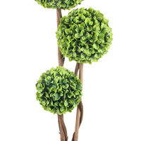 Bulbe artificiel de bois de forêt, boule d'herbe, bonsaï, plantes en pot pour décoration intérieure, maison, vente en gros
