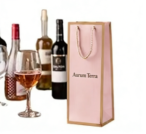 Sac à vin en carton écologique de luxe, personnalisé, réutilisable, recyclable, avec poignées en corde, pour la promotion - Product Image 4